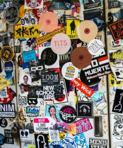 Alternative view of White Sticker Print