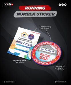 Running Number Sticker