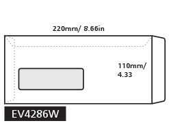 Envelope - 4¼ x 8½ - EV4286W