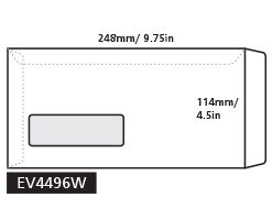 Envelope - 4½ x 9¾ - EV4496W
