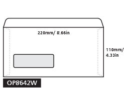 Envelope - 4¼ x 8½ - OP8642W