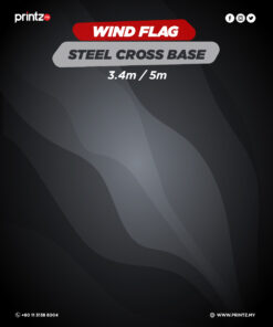 Wind Flag - Steel Cross Base