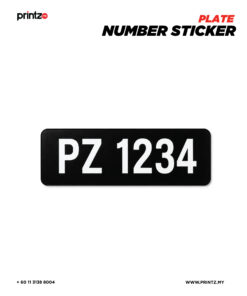 Plate Number Sticker