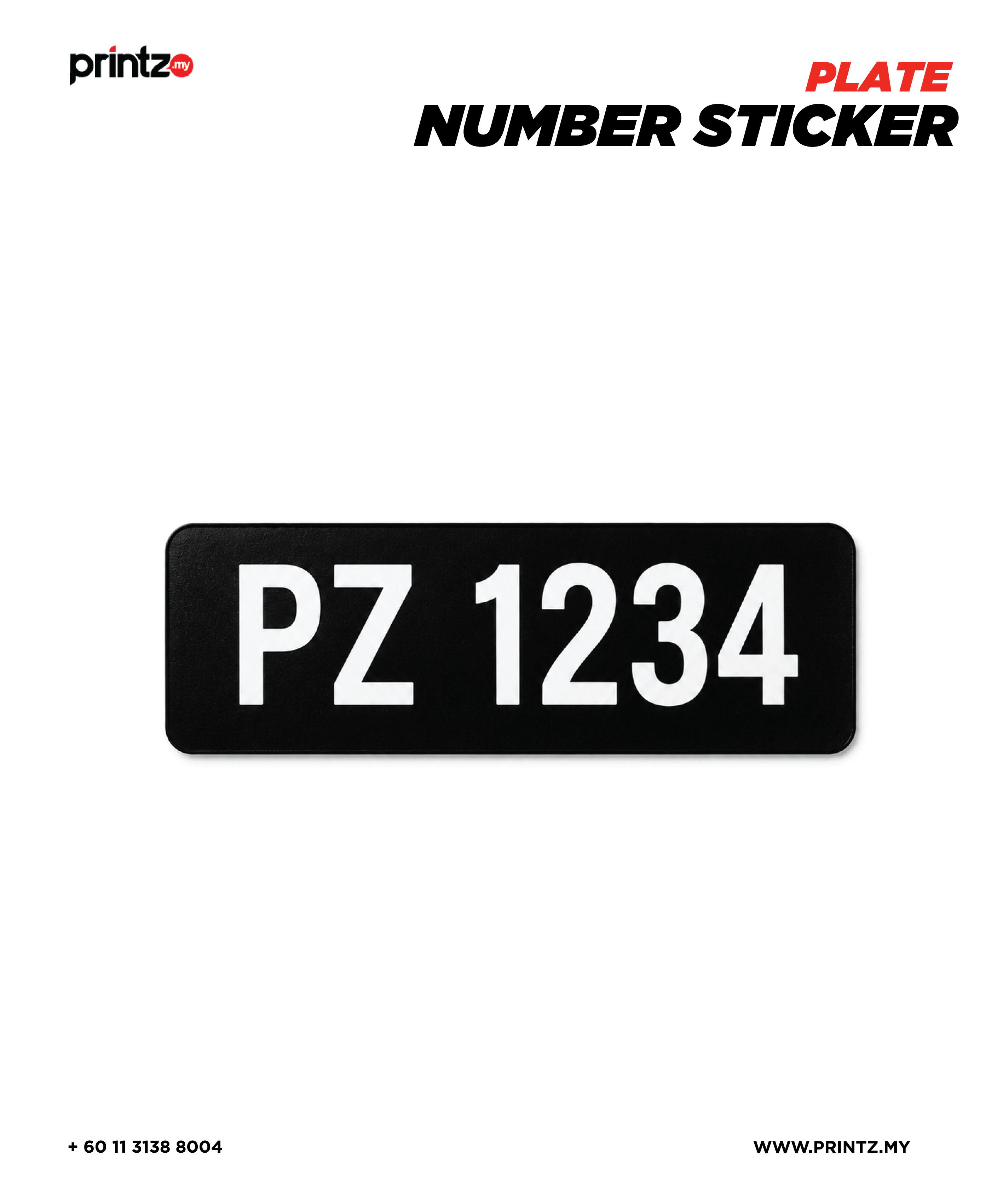 Plate Number Sticker 3 Plate Number Sticker