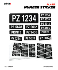 Alternative view of Plate Number Sticker
